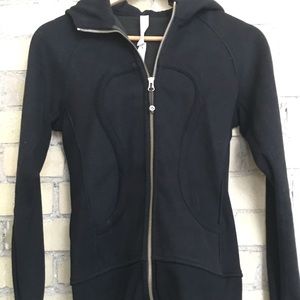 Black Lululemon Scuba Hoody with Gold Detail